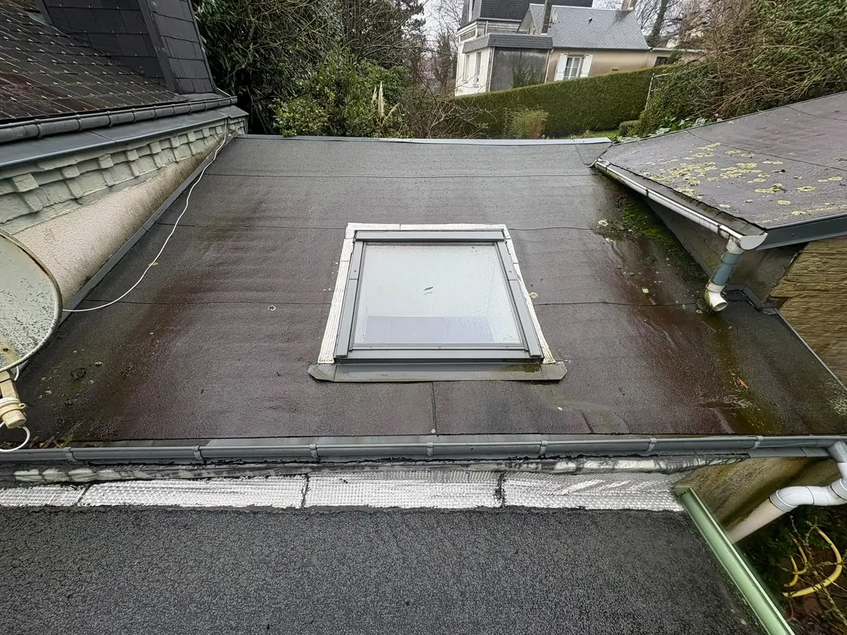 Étanchéité de toiture-terrasse avec châssis vitré